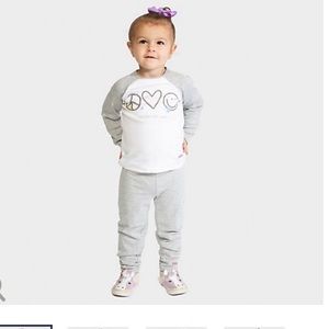 Peace Love World Toddler Outfit